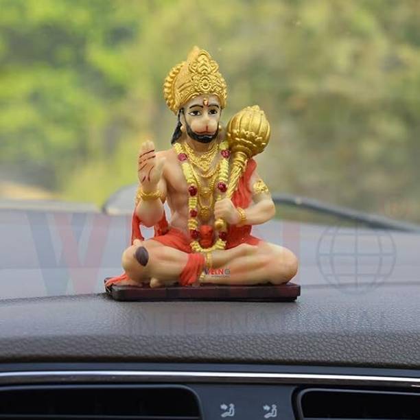 HC VILLA Hanumna ji Murti Balaji Bajrangbali Sankat Mochan Bhagwan Idol for Temple Decorative Showpiece  -  10.2 cm