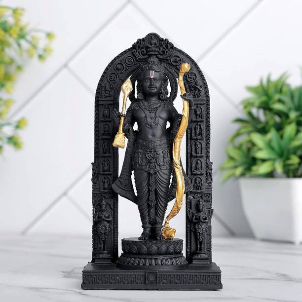 BLISSFUL Ram Lalla Idol, Shri Ram Murti, Ayodhya Balak Ram Ji for Mandir, Pooja, Gifting Decorative Showpiece  -  11 cm