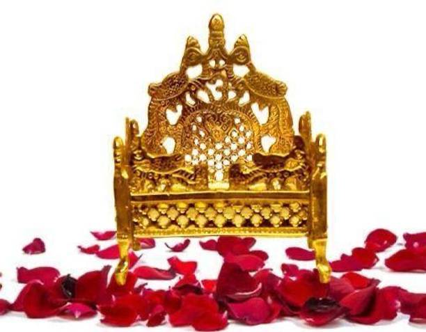 prasath metal mart Premium Brass Singhasan For God,Maadam For Puja,Brass Stand For Deity,God Sofa Decorative Showpiece  -  20 cm