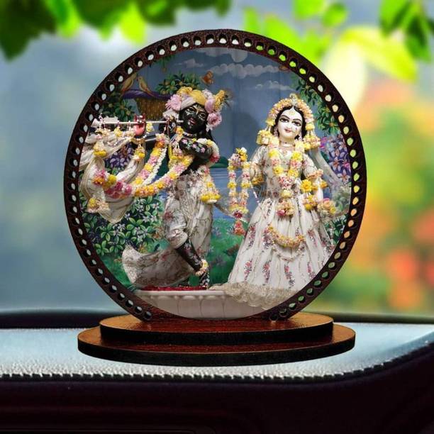 ASHIT Lord Radhe Krishna ji Idol for car Dashboard & Home Decorative Showpiece  -  7.62 cm