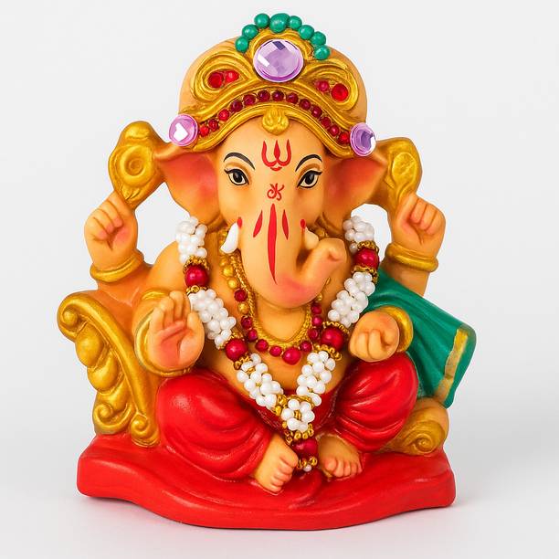 Nation Prime Divine Lord Ganesh Ji Idol for Home, Office & Gift – Premium Quality Murti Decorative Showpiece  -  12 cm