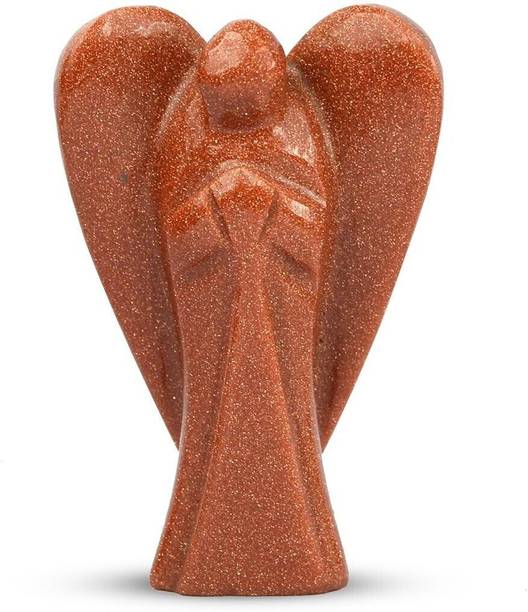 REIKI CRYSTAL PRODUCTS Natural Brown Goldstone Crystal Angel Size 5 cm (2 inch) Decorative Showpiece  -  5 cm