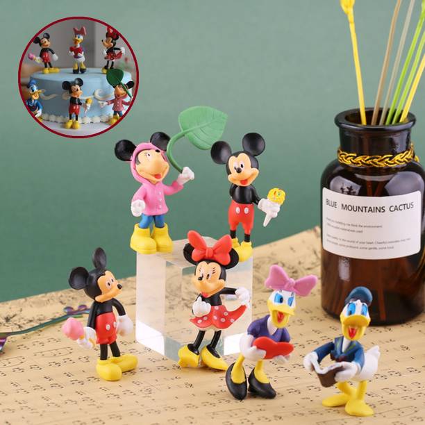 Spiaty 6 Types of Mickey Mouse and Donald Duck as a Toy and Showpiece Decorative Showpiece  -  8 cm