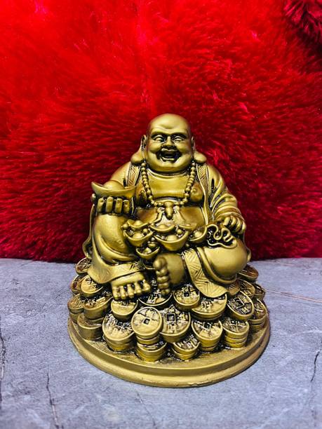 showpiecess laughing buddha Decorative Showpiece  -  14 cm