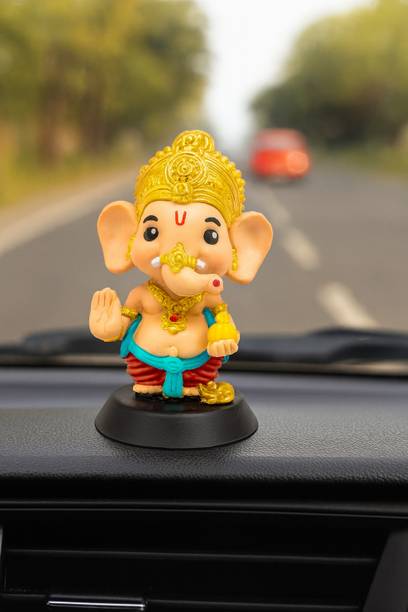 holdex Ganesh ji for car dashboard Decorative Showpiece  -  12 cm