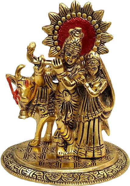 MORMUKUT Radha krishna standing playing flute Decorative Showpiece - 16.5 cm