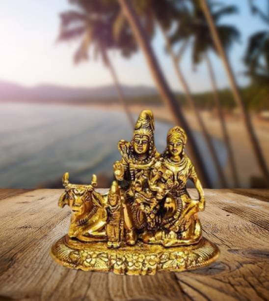 DARIDRA BHANJAN shiva idol,shiv parivar idol,ganesh idol,shivling ,shivji,sankar ji Decorative Showpiece  -  14 cm
