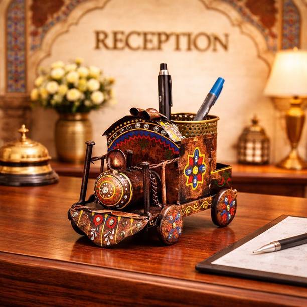 BOSCO Handicraft Engine Pen Stand Colour Decorative Showpiece  -  12 cm