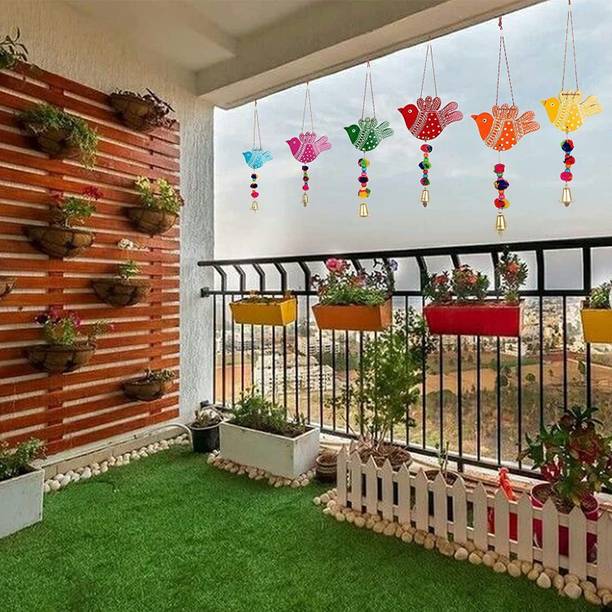 ASM CREATION 6 Birds Hanging Home Decor Item डेकोरेटिव शोपीस - 20 cm