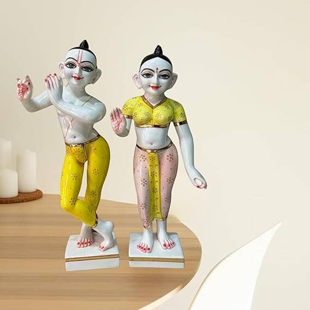 VAMIKA HANDICRAFTS Iskon Radha Krishna Statue Decorative Showpiece  -  31 cm