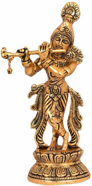 WELLWISHERS CRAFT Lord Krishna Statue Idol Kanhaiya Ji Murti Laddu Gopal Statue Thakur Ji Statue Home Figurine Krishna Janmashtami Gifts Decorative Showpiece Decorative Showpiece  -  22 cm