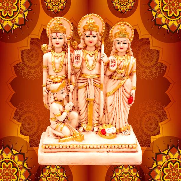 Kitlyn Ram Darbar Statue God Ram, Sita, Laxman & Hanuman Idol For Home Decor Statue Gift for Worship Decorative Spiritual Puja Vastu Figurine - Religious Murti Pooja Gift Item / Temple / Home Décor / office Decorative Showpiece  -  18 cm