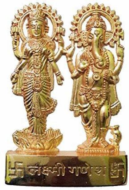 Gupangam Beautiful Laxmi Ganesh ji idol 11cm for Home/Cardashboard/Temple/office Decorative Showpiece  -  11 cm