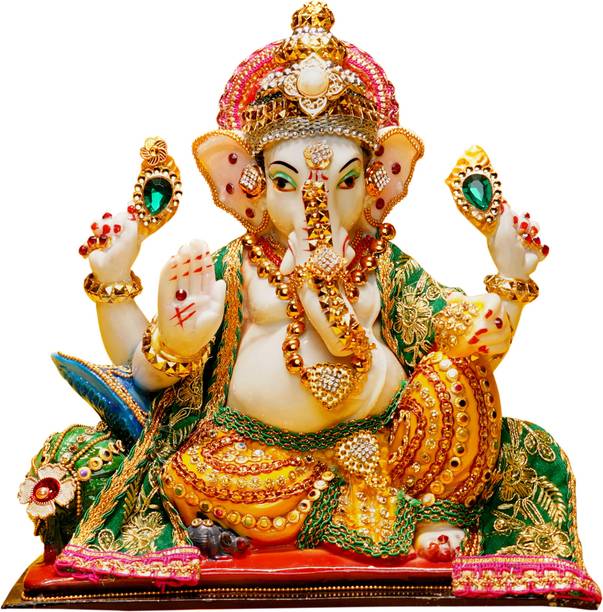 Yuvaansh creations Chowki Ganesh Decorative Showpiece  -  26 cm
