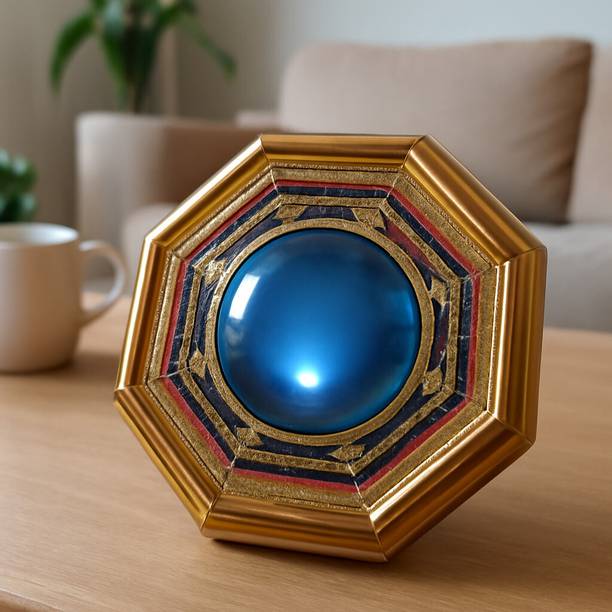 TheDivineNumbers Golden Pakwa Mirror Decorative Showpiece  -  10.2 cm