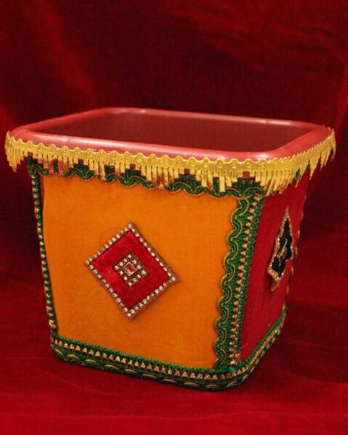 LWM CELEBRATIONS PVT LTD Kundu A Traditional Handcrafted Pot for Marriage Vidhi and Festive Celebrations Decorative Showpiece  -  15 cm