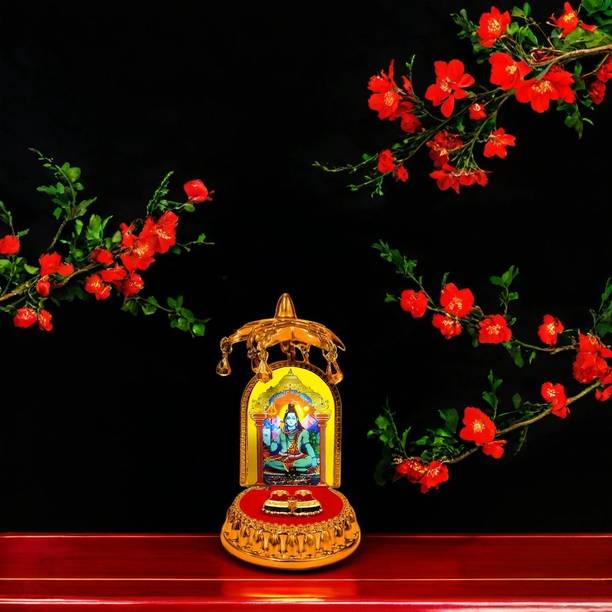 Uniqon Mahadev Shiv Charan Paduka and Umbrella Chhatra God Idol, Car Dashboard/office Decorative Showpiece  -  10.5 cm