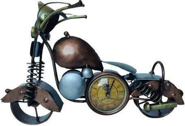 MARMORIS ECOM Antique Stylish Bike 3" dial watch for Tabletop |Handcrafted Decorative Showpiece  -  23 cm