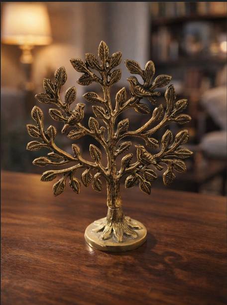MSENTERPRISES Golden Tree of Life Décor Decorative Showpiece  -  22 cm