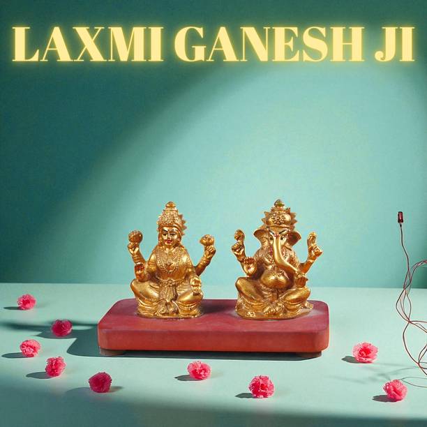 SBBCO Divine Magnet Lakshmi Ganesha Ji Statue Decorative Showpiece  -  7 cm