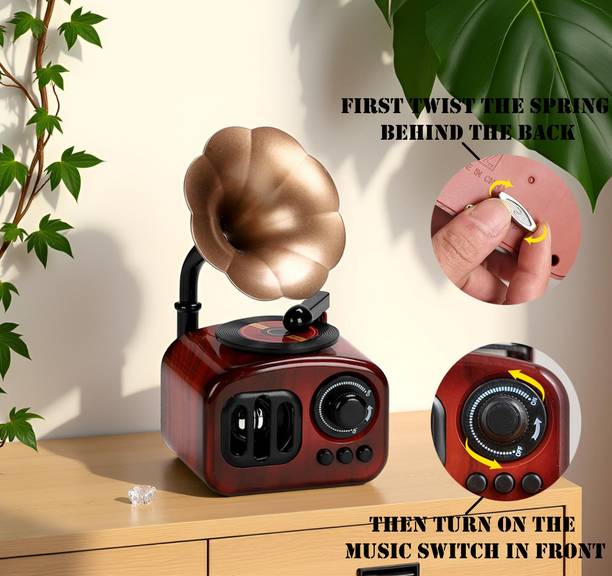 Spiaty Gramophone Music Box Decorative Showpiece  -  18 cm