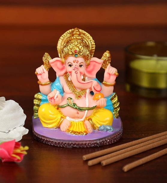 SHREE RAM IMPEX Ganesh Statue | Lord Ganpati Idol Hindu Figurine Showpiece for Home Décor Decorative Showpiece  -  5 cm