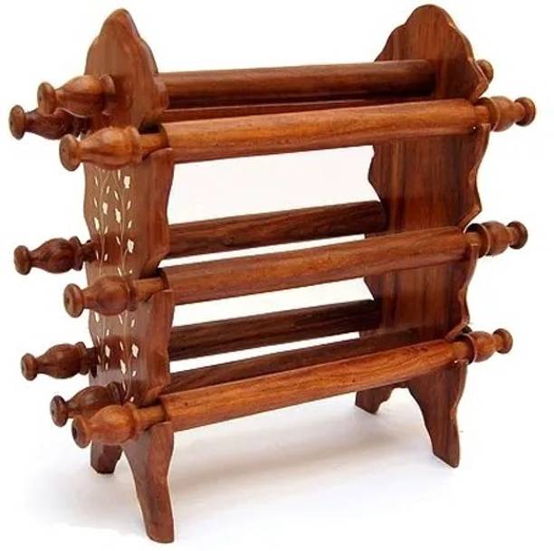 Anaya AfroZ Wooden Bangle Holder Jewellery Stand for Women Carving 12 Inches Decorative Showpiece  -  5 cm