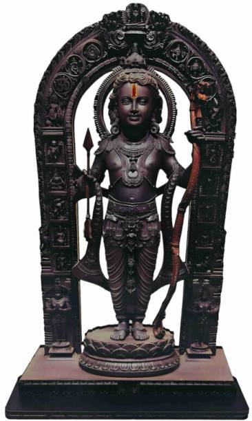 saf Ram Lalla MDF Cutout of Ram Lalla Statue in Ayodhya Mandir Decorative Showpiece  -  25 cm
