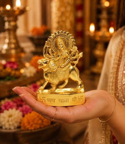 SBBCO DIVINE MAGNET Modern Metal Durga Devi Decor Decorative Showpiece  -  4.199999999999999 cm