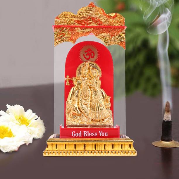 Awesome Craft Radhe Krishna Idol in Acrylic Handicraft | Best Gift for Relatives | God Decorative Showpiece  -  16 cm