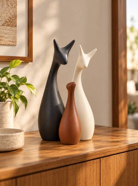 LARK Deer Family (Set of 3) Decorative Showpiece - 25 cm