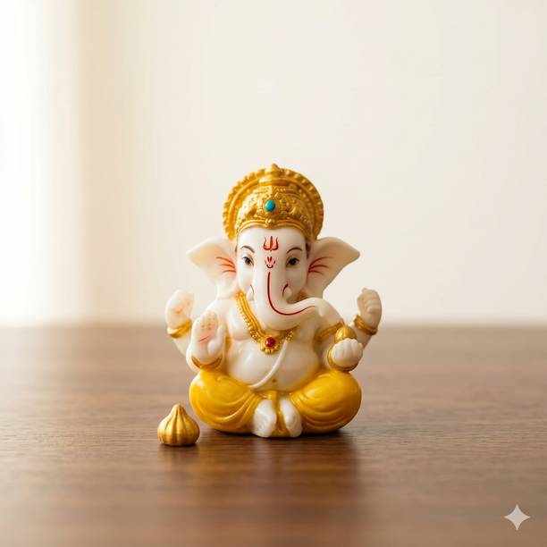 WearCraftJPR Ganesh Lord Ganesh ji Decorative Showpiece  -  7 cm