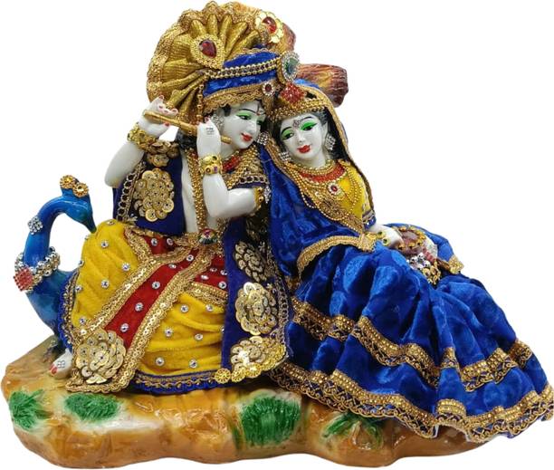 PGnG Radha Krishna Murti for Pooja and Home Decoration डेकोरेटिव शोपीस  -  18 cm
