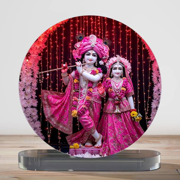 Kaqeink Radha and Krishna Car dashboard Idol Decorative Showpiece  -  7.62 cm