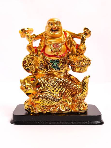 The Spiritual Living Laughing Buddha | 6.5 Inch Laughing Buddha Statue for Money | Feng Shui Items Decorative Showpiece  -  16.5 cm