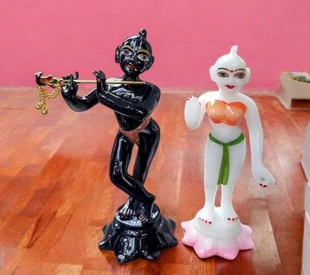 VAMIKA HANDICRAFTS Iskon Radha Krishna Statue 6 inch डेकोरेटिव शोपीस  -  16.1 cm