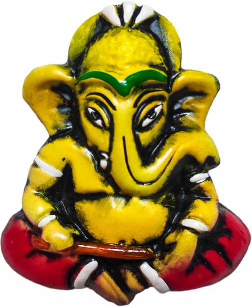 orsop Ganesh Ji Ganpati Idol for Car/Wall/Door/Pooja/Room | for DIWALI Showpiece Decorative Showpiece  -  8.5 cm