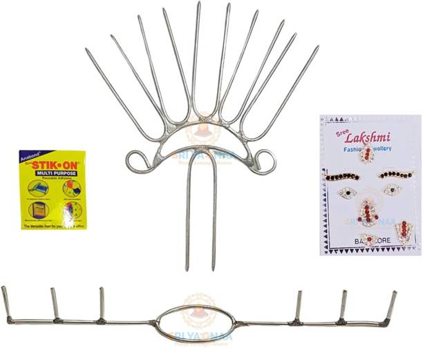 PurpleBliss Varalakshmi Pooja Kalasam Decoration Sticks Combo - Lakshmi Pooja flower Stand Decorative Showpiece  -  15 cm