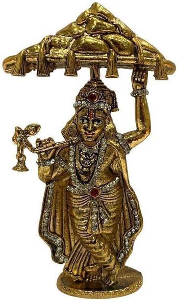 KAPRAK God Krishna Govardhan Parvat Car Dashbord Decorative Showpiece  -  9 cm