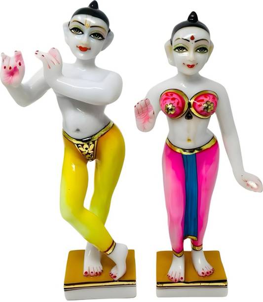 krishnagallery1 Iskon Radha Krishan Statue Murti Krishan Decorative Showpiece  -  30 cm