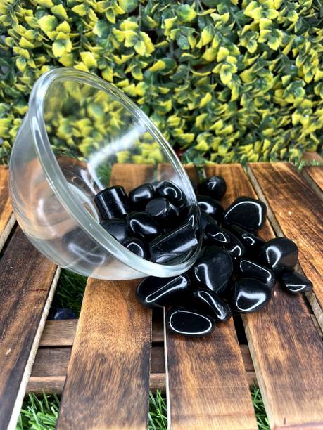 EXCEL Black Tourmaline Tumbled-Polished Tourmaline-Healing Stones Crystals-100g(5-7Pc) Decorative Showpiece  -  3 cm