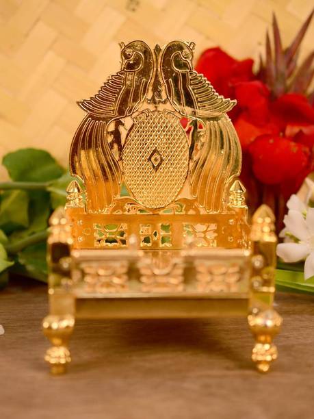 Chkoteravatiya ladoo Gopal Singhasan for 0 and 1 size laddu gopal (small,4x2.6 inch)) Decorative Showpiece  -  10 cm