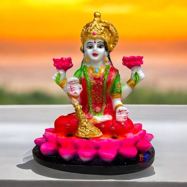 Saichha Gifts Maa Laxmi Marble Idol | Laxmi Mata Murti Decorative Showpiece  -  10 cm