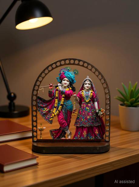 ar creative Radha and Krishna Car Dashboard Idol, God Statue For Car, Home, Office Decorative Showpiece  -  7.62 cm