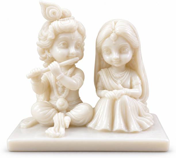 PRISTOMATE Radha Krishna Resin idol 5 cm Car Dashboard, Gifting, Office Desk Decorative Showpiece  -  5 cm