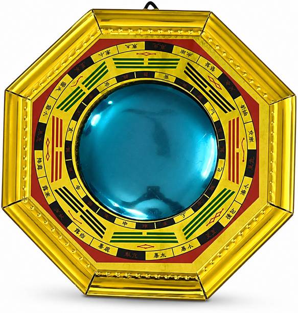 TRENNDIVAA Feng Shui Bagua Mirror Wall Hanging Vastu Decor For Home Office Protection Decorative Showpiece  -  20 cm