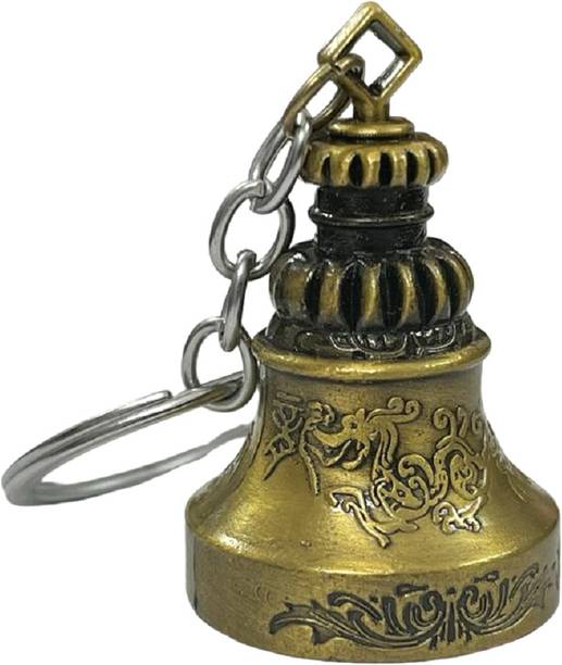 numeroastro Tibetan Bell KeyChain | Guardian Bell Key Chain Decorative Showpiece  -  5 cm