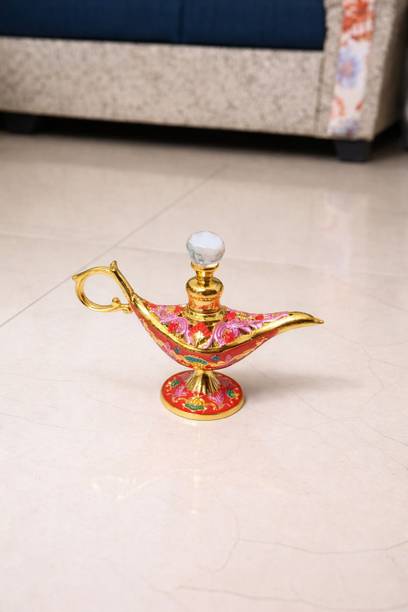Gadgetglide Antique Genie Lamp Perfume Bottle 3 ML Decorative Vintage Showpiece Decorative Showpiece  -  6 cm