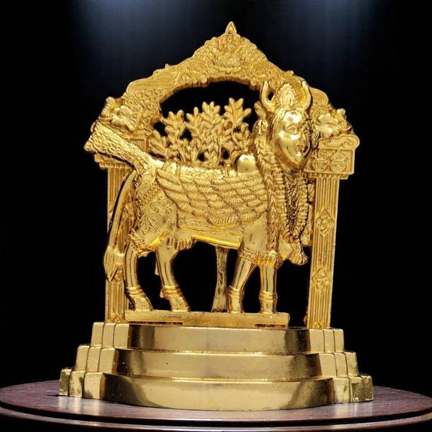 Anantamitra Kalpavruksha Kamadhenu Cow Idol for Home Vastu Decorative Showpiece Decorative Showpiece  -  10 cm