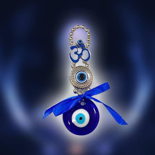 Ryme Om Turkish Evil Eye Wall Hanging For Home And Office Decoration Decorative Showpiece  -  15 cm